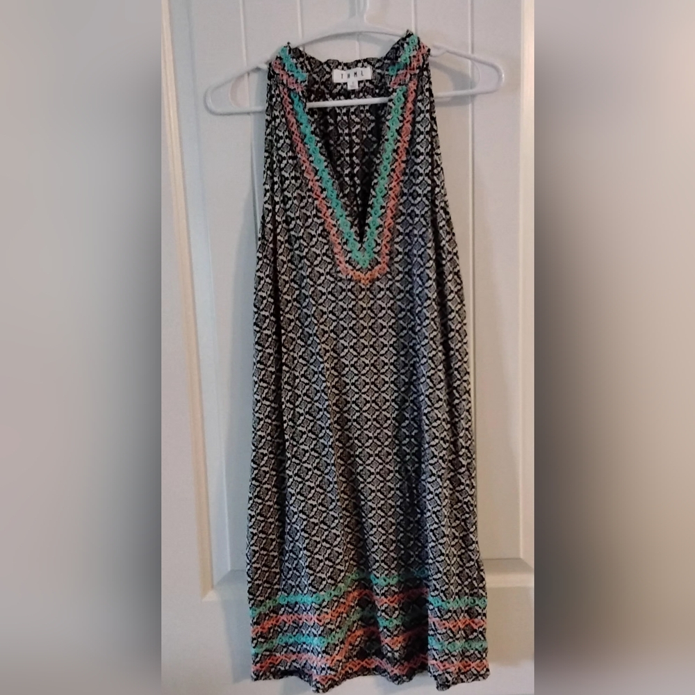 THML Boho Sleeveless Patterned Dress Small